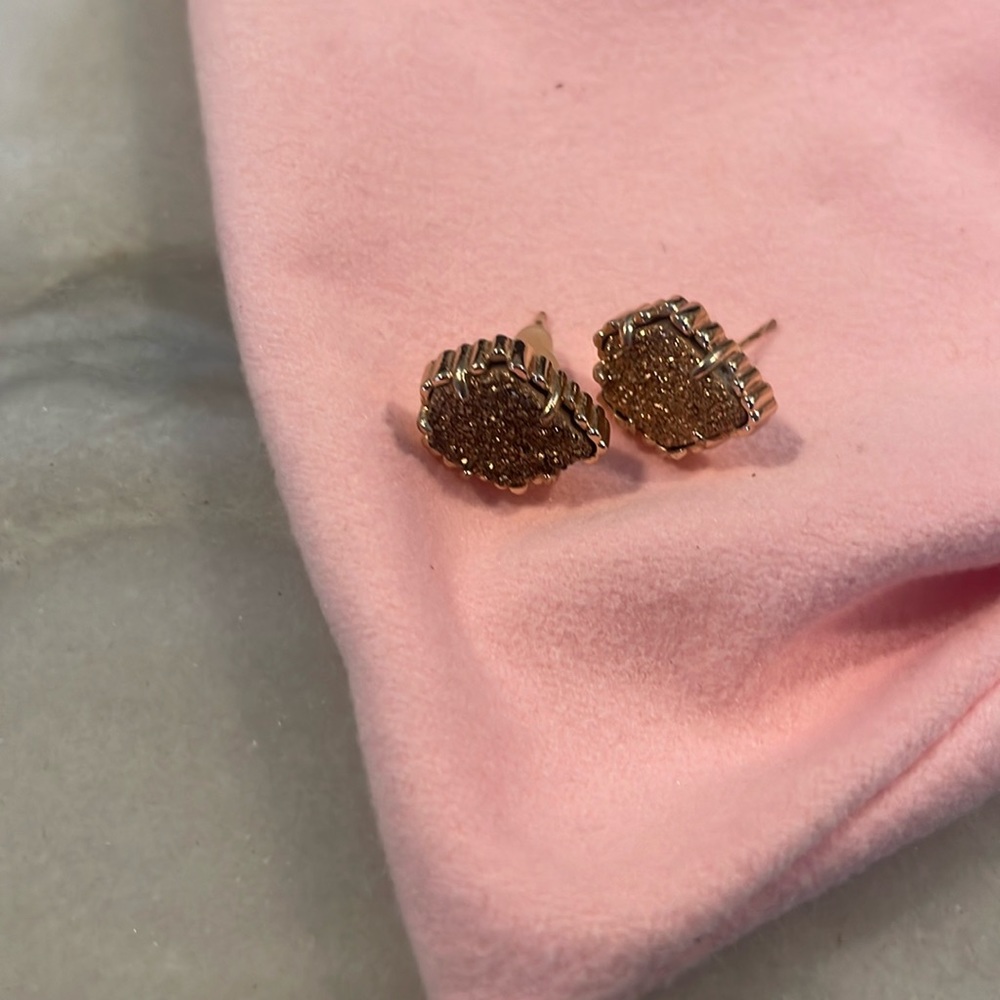 Kendra Scott Gold Drusy stud earrings